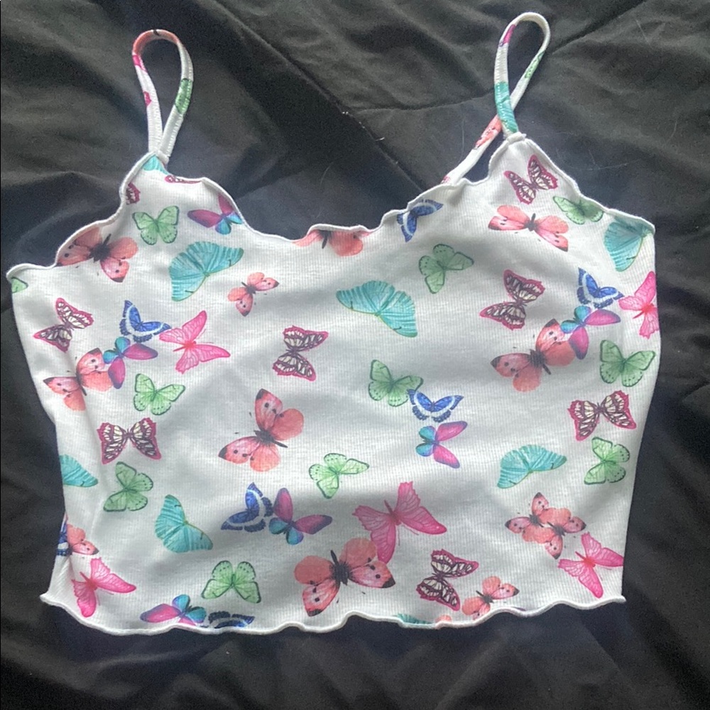 Butterfly Crop Tank Top 🦋